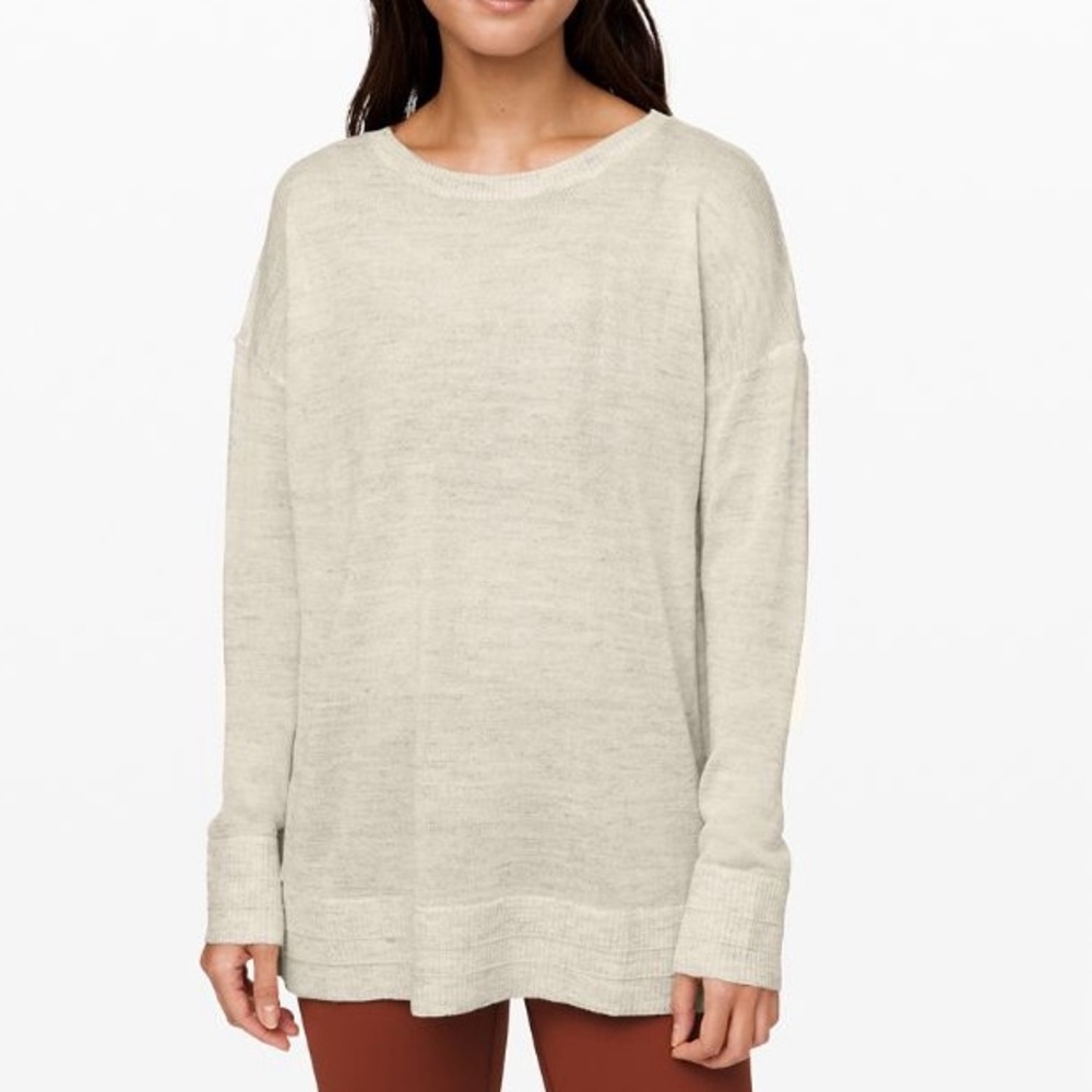 Lululemon Well Being Crew Sweater Linen. Good condition. Size M?
